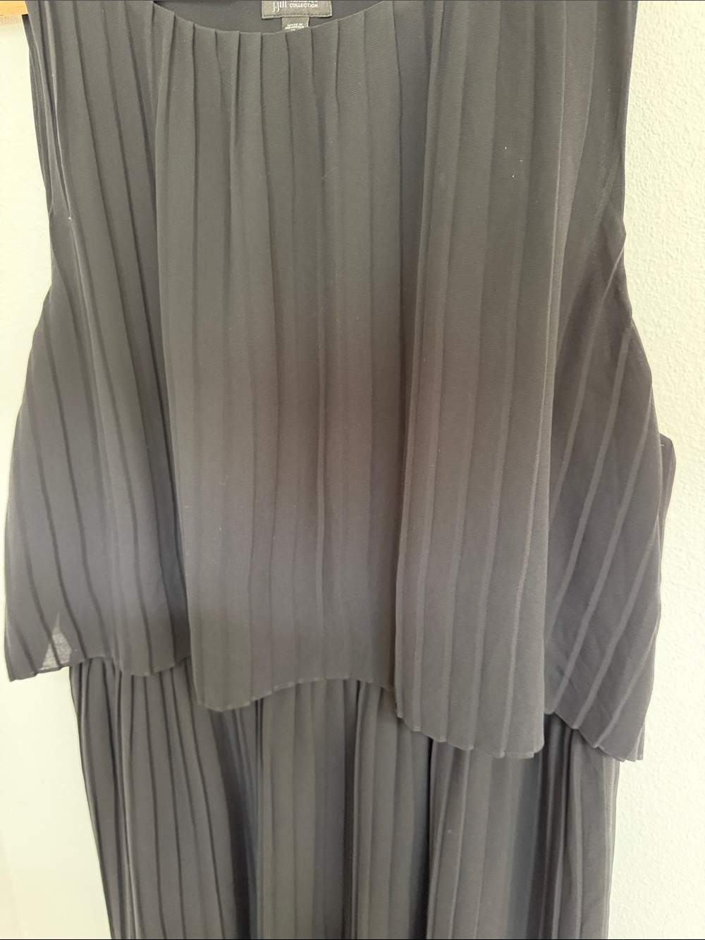 J. Jill Black Pleated Midi Dress - Picture 3 of 4